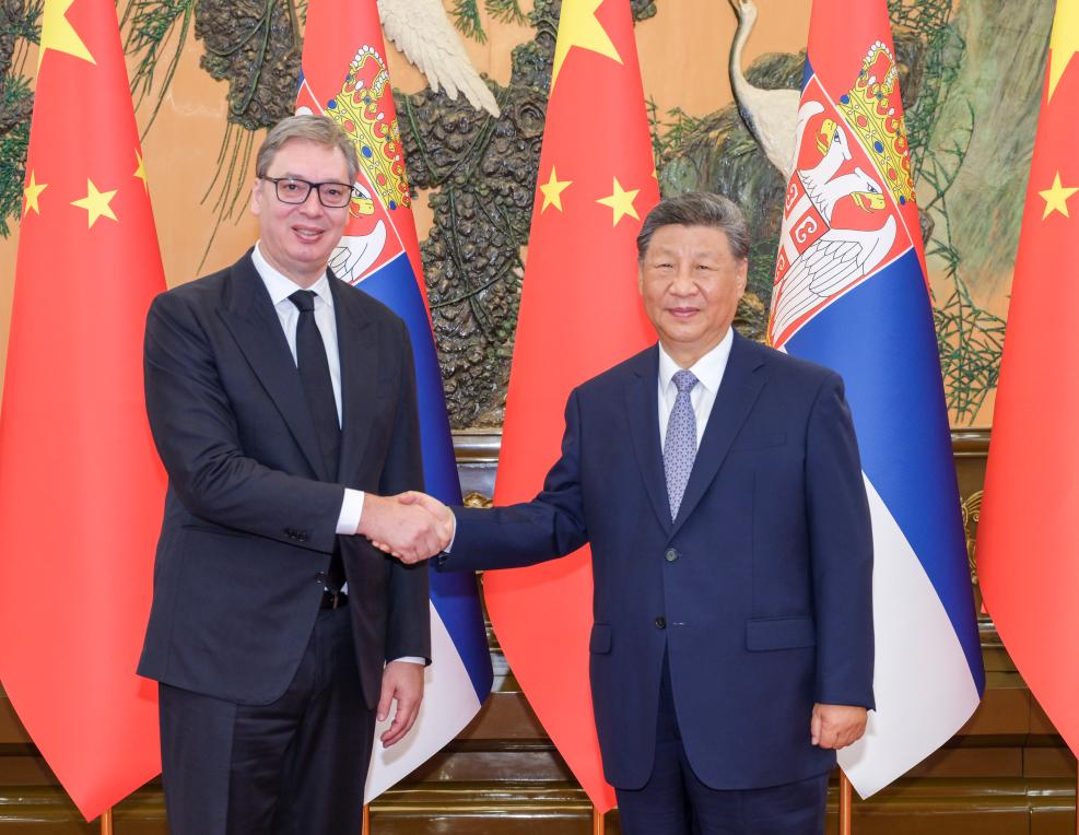 Xi meets Serbian president img