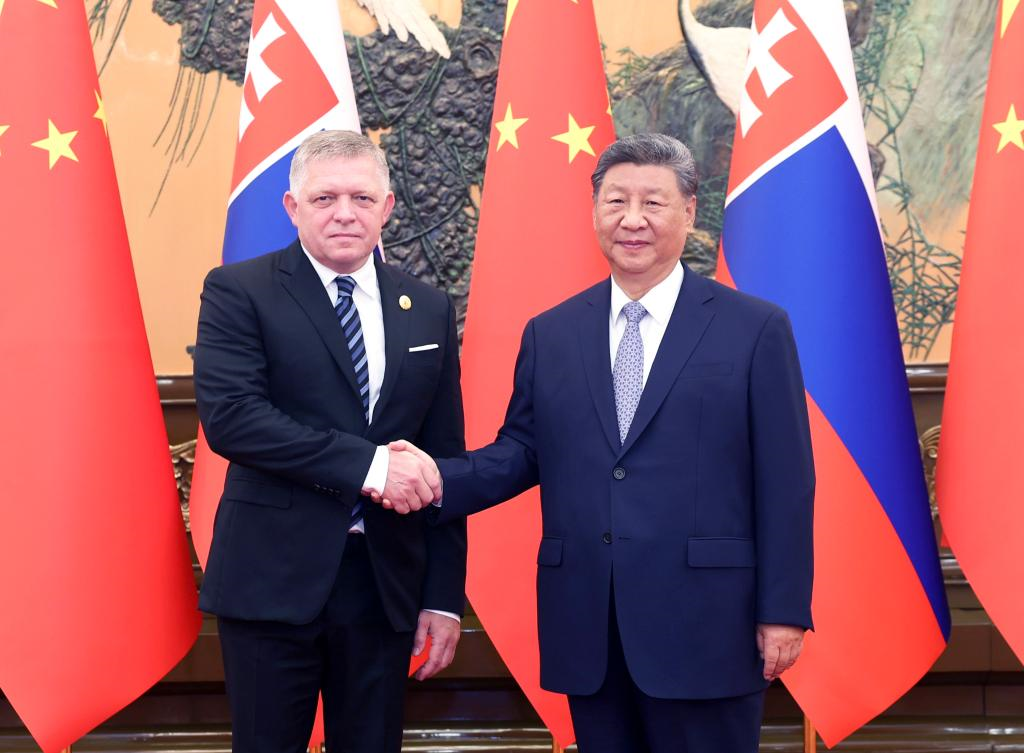 Xi meets Slovak prime minister img